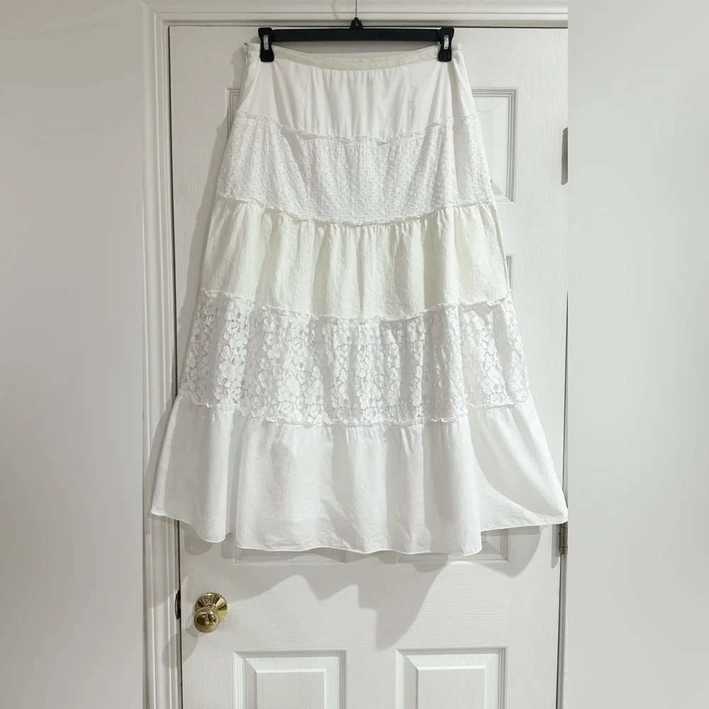 Sigrid‎ Olsen Women's multi-layered skirt with different patterns Lined Size 10